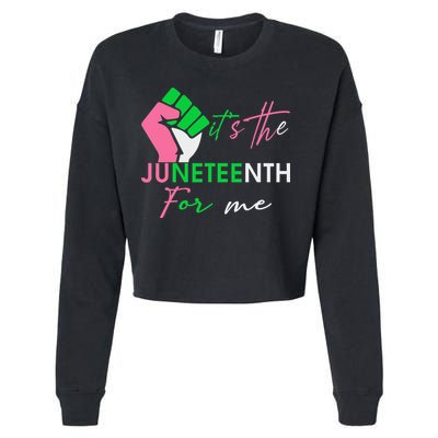 It's The Juneteenth aka For Me Freeish Since 1865 Cropped Pullover Crew