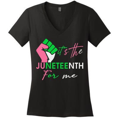 It's The Juneteenth aka For Me Freeish Since 1865 Women's V-Neck T-Shirt