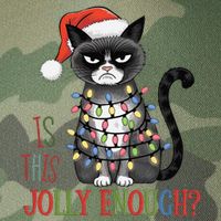 Is This Jolly Enough Xmas Grumpy Christmas Cat Legacy Tie Dye Trucker Hat