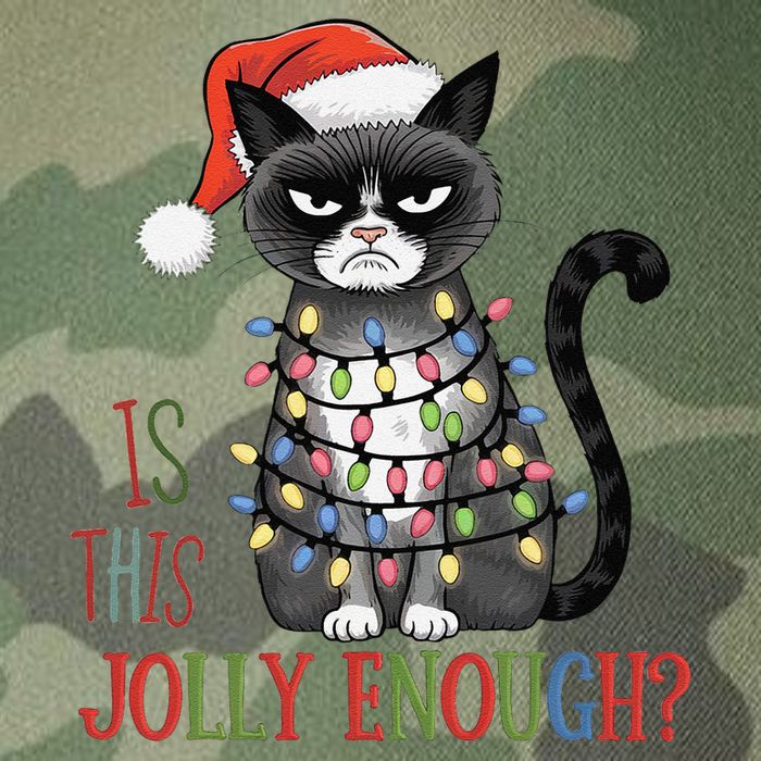 Is This Jolly Enough Xmas Grumpy Christmas Cat Legacy Tie Dye Trucker Hat