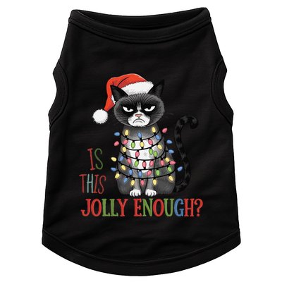 Is This Jolly Enough Xmas Grumpy Christmas Cat Doggie Tank