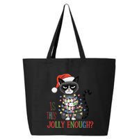 Is This Jolly Enough Xmas Grumpy Christmas Cat 25L Jumbo Tote