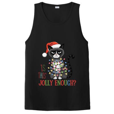 Is This Jolly Enough Xmas Grumpy Christmas Cat PosiCharge Competitor Tank