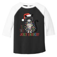 Is This Jolly Enough Xmas Grumpy Christmas Cat Toddler Fine Jersey T-Shirt