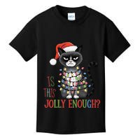 Is This Jolly Enough Xmas Grumpy Christmas Cat Kids T-Shirt