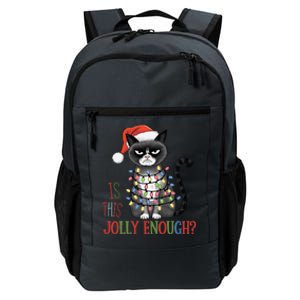 Is This Jolly Enough Xmas Grumpy Christmas Cat Daily Commute Backpack