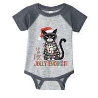 Is This Jolly Enough Xmas Grumpy Christmas Cat Infant Baby Jersey Bodysuit