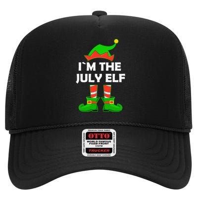 I'm The July Elf Christmas In July High Crown Mesh Back Trucker Hat