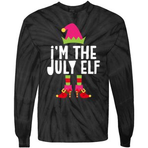 I'm The July Elf Matching Christmas Costume Tie-Dye Long Sleeve Shirt