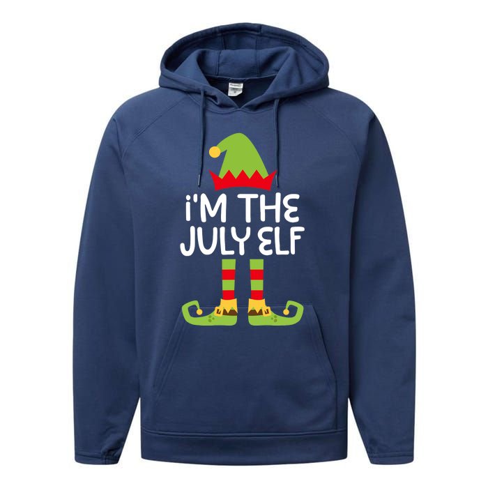 I'm The July Elf Matching Christmas Costume Performance Fleece Hoodie