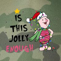 Is This Jolly Enough Piglet Christmas Legacy Tie Dye Trucker Hat
