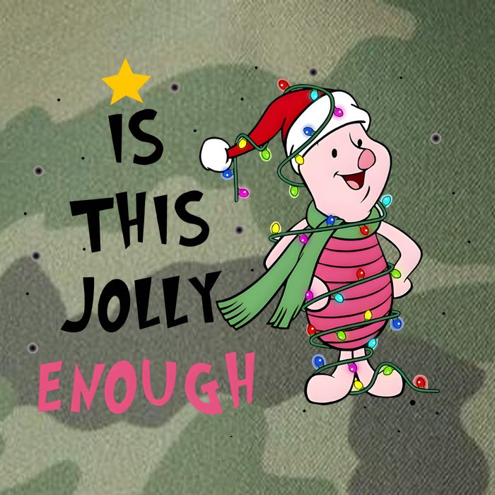 Is This Jolly Enough Piglet Christmas Legacy Tie Dye Trucker Hat