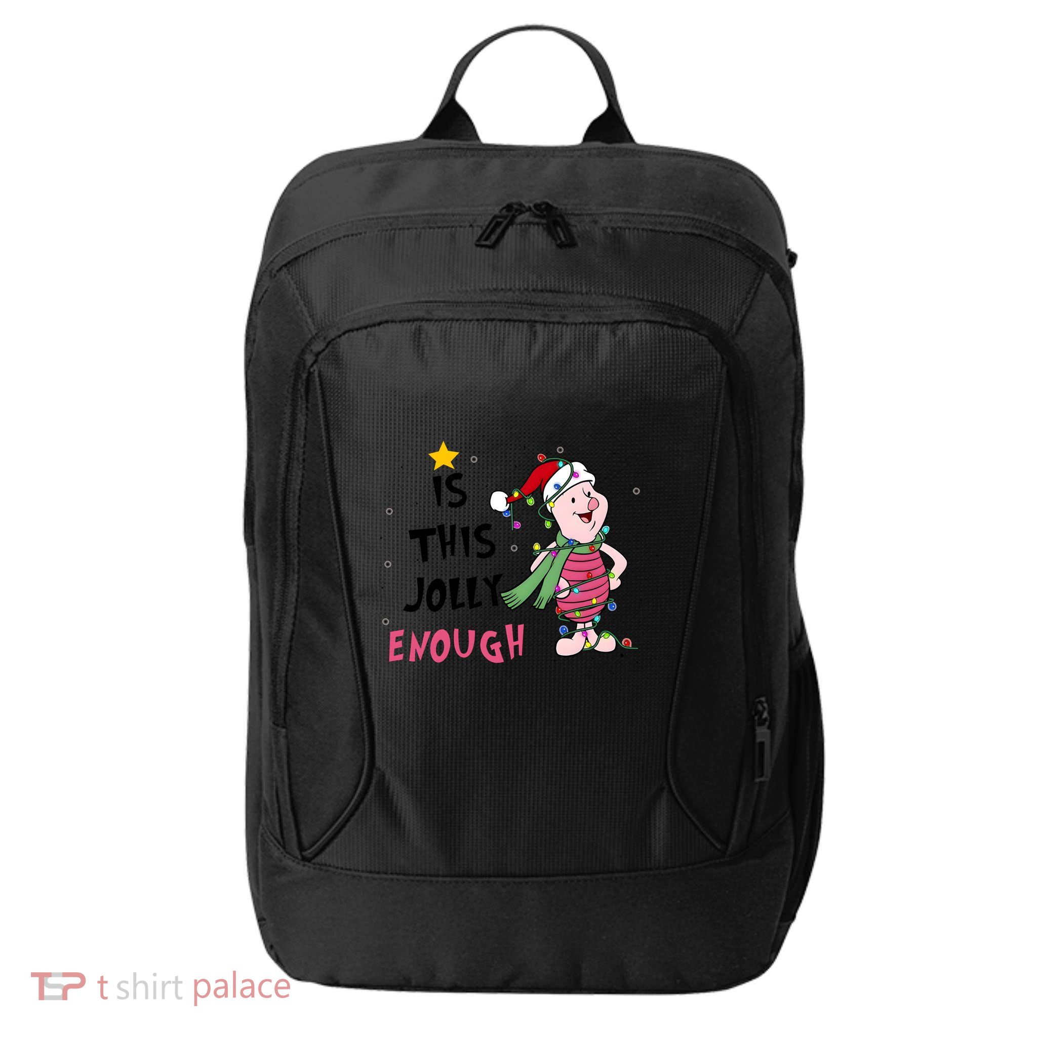 Is This Jolly Enough Piglet Christmas City Backpack