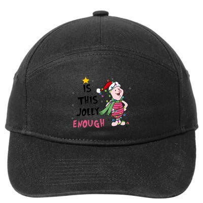 Is This Jolly Enough Piglet Christmas 7-Panel Snapback Hat