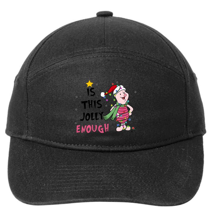 Is This Jolly Enough Piglet Christmas 7-Panel Snapback Hat