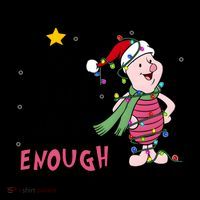Is This Jolly Enough Piglet Christmas Drawstring Bag