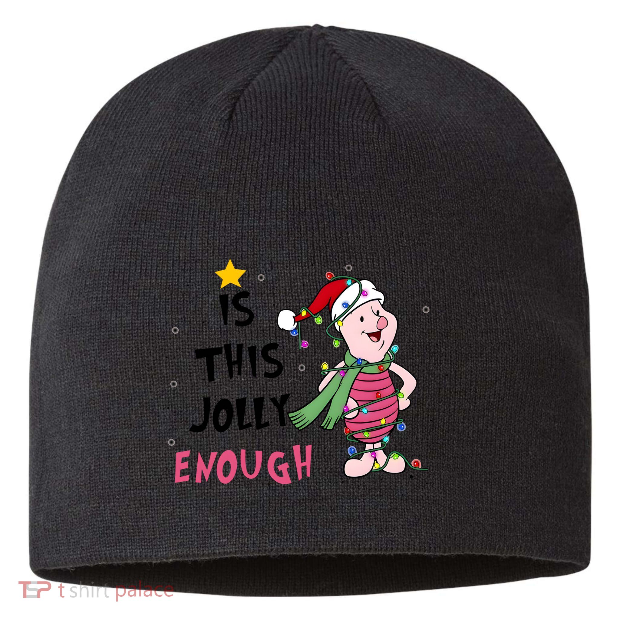 Is This Jolly Enough Piglet Christmas Sustainable Beanie