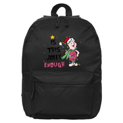 Is This Jolly Enough Piglet Christmas 16 in Basic Backpack
