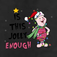 Is This Jolly Enough Piglet Christmas 25L Jumbo Tote