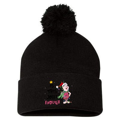 Is This Jolly Enough Piglet Christmas Pom Pom 12in Knit Beanie