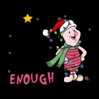 Is This Jolly Enough Piglet Christmas Pom Pom 12in Knit Beanie