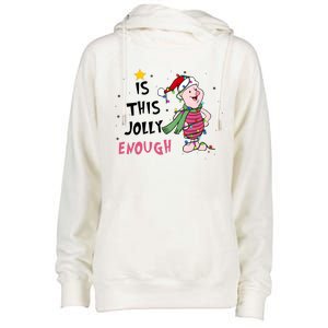 Is This Jolly Enough Piglet Christmas Womens Funnel Neck Pullover Hood