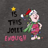 Is This Jolly Enough Piglet Christmas Vector Backpack