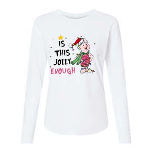 Is This Jolly Enough Piglet Christmas Womens Cotton Relaxed Long Sleeve T-Shirt