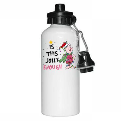 Is This Jolly Enough Piglet Christmas Aluminum Water Bottle 