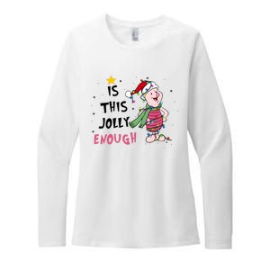 Is This Jolly Enough Piglet Christmas Womens CVC Long Sleeve Shirt