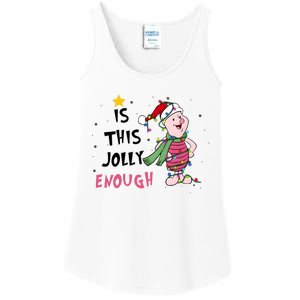 Is This Jolly Enough Piglet Christmas Ladies Essential Tank