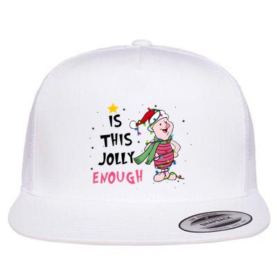 Is This Jolly Enough Piglet Christmas Flatbill Hat