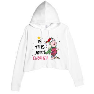 Is This Jolly Enough Piglet Christmas Crop Fleece Hoodie