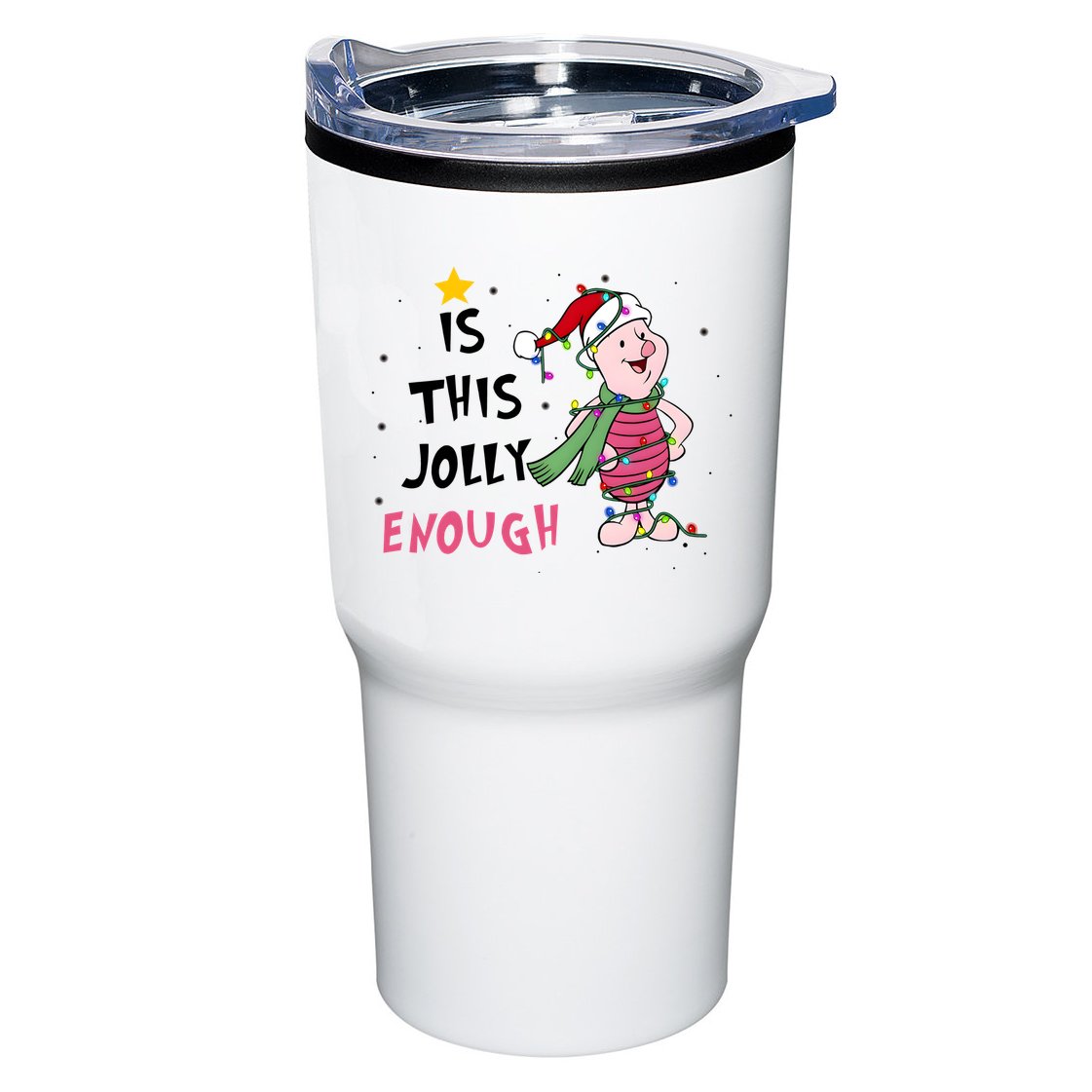 Is This Jolly Enough Piglet Christmas Tumbler