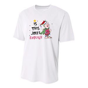 Is This Jolly Enough Piglet Christmas Youth Performance Sprint T-Shirt