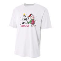 Is This Jolly Enough Piglet Christmas Youth Performance Sprint T-Shirt