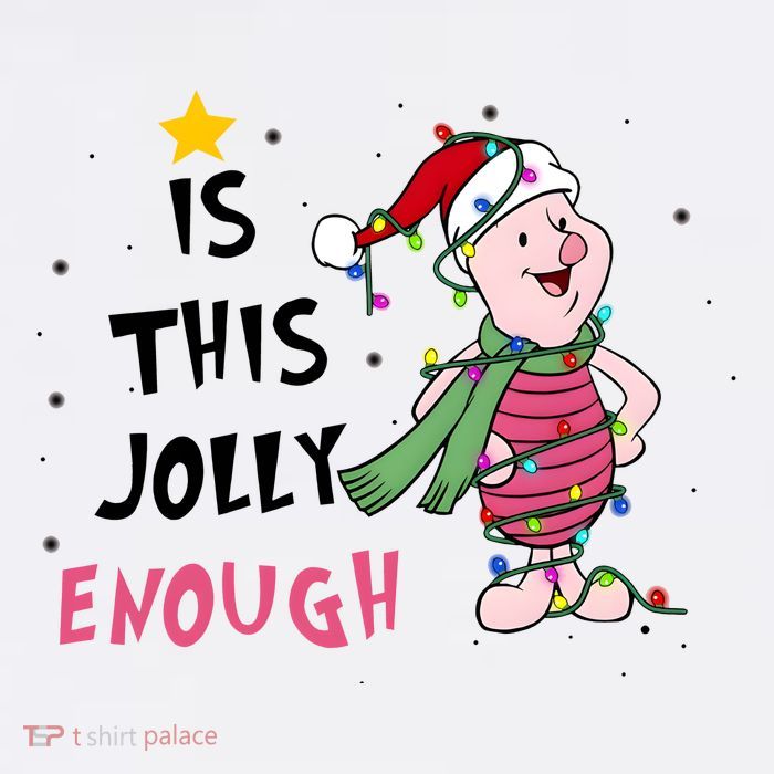 Is This Jolly Enough Piglet Christmas Womens Tank Top