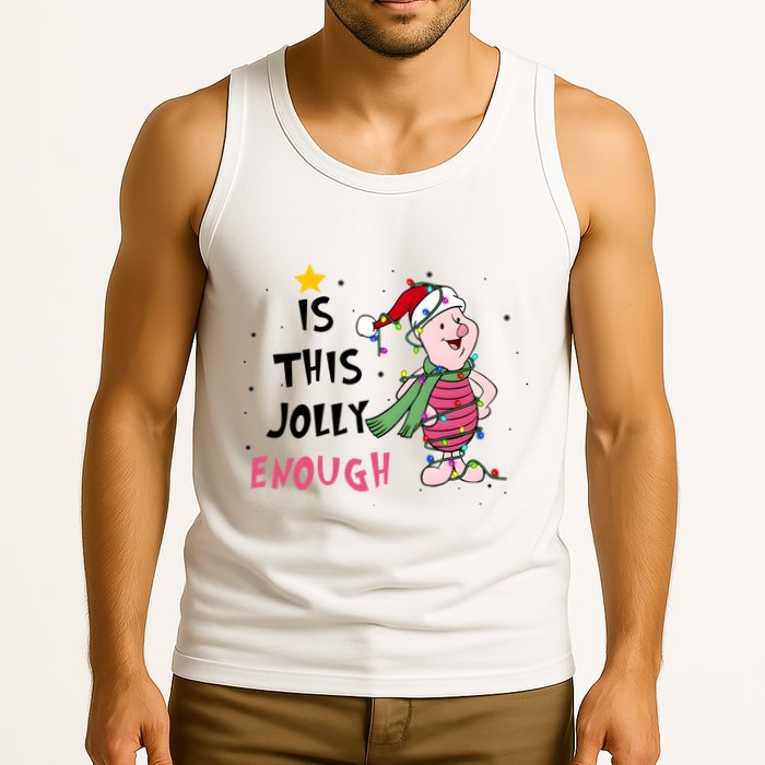 Is This Jolly Enough Piglet Christmas Tank Top