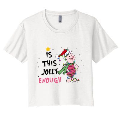 Is This Jolly Enough Piglet Christmas Crop Top