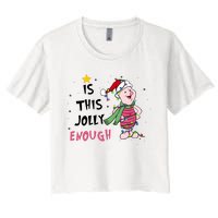 Is This Jolly Enough Piglet Christmas Women's Crop Top Tee