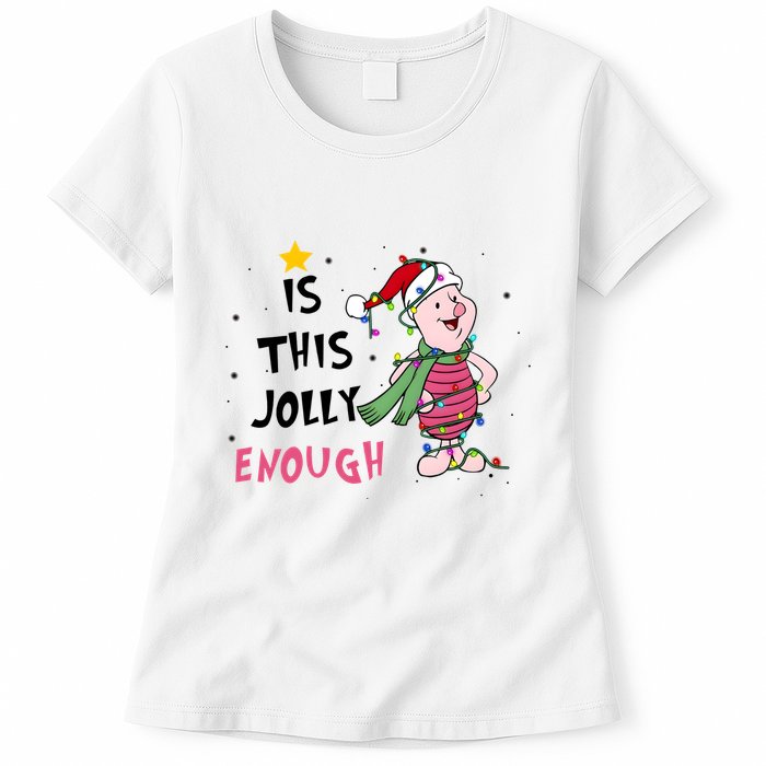 Is This Jolly Enough Piglet Christmas Womens T-Shirt