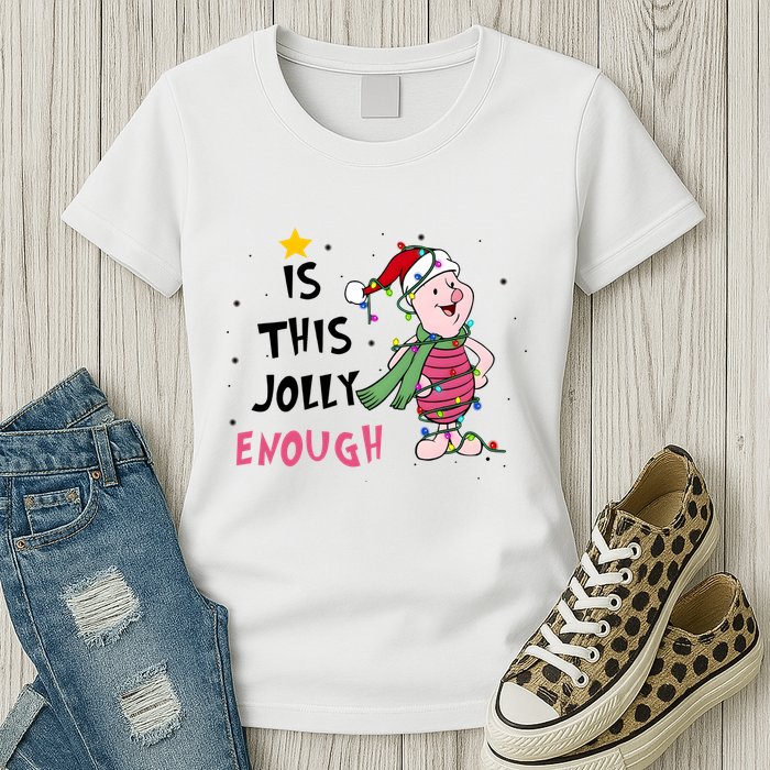 Is This Jolly Enough Piglet Christmas Womens T-Shirt