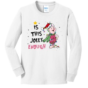 Is This Jolly Enough Piglet Christmas Kids Long Sleeve Shirt