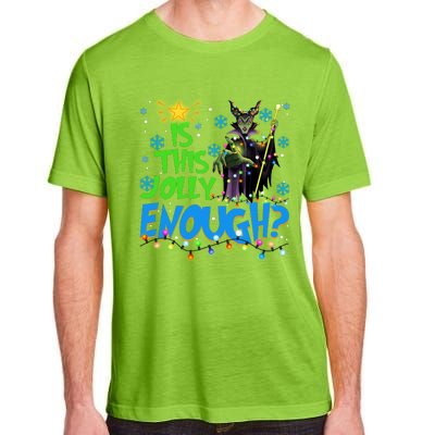 Is This Jolly Enough Maleficent Christmas Lights Villains Christmas Adult ChromaSoft Performance T-Shirt