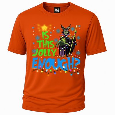 Is This Jolly Enough Maleficent Christmas Lights Villains Christmas Cooling Performance Crew T-Shirt