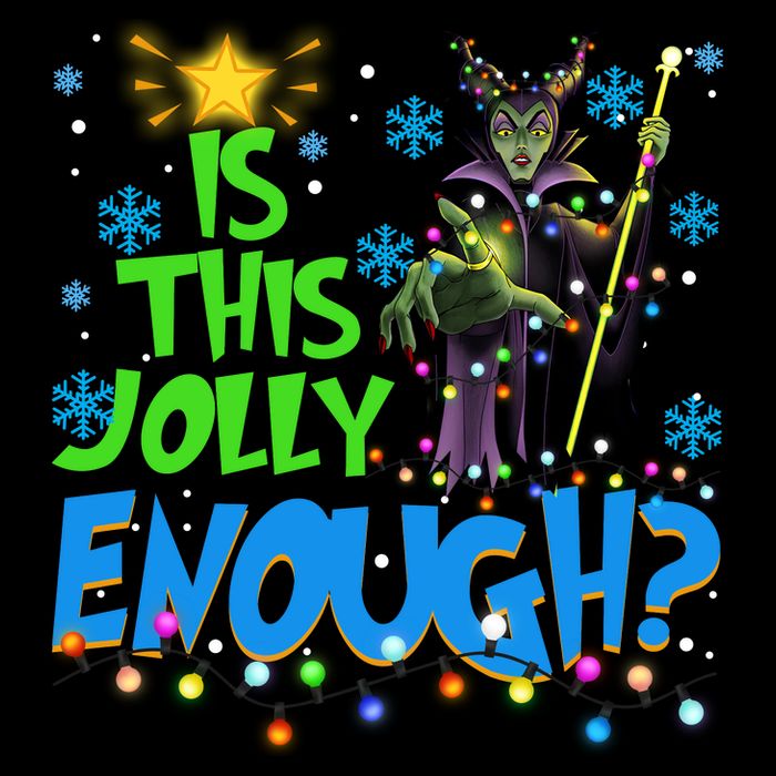Is This Jolly Enough Maleficent Christmas Lights Villains Christmas Flexfit Unipanel Trucker Cap