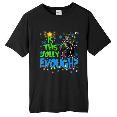 Is This Jolly Enough Maleficent Christmas Lights Villains Christmas Tall Fusion ChromaSoft Performance T-Shirt