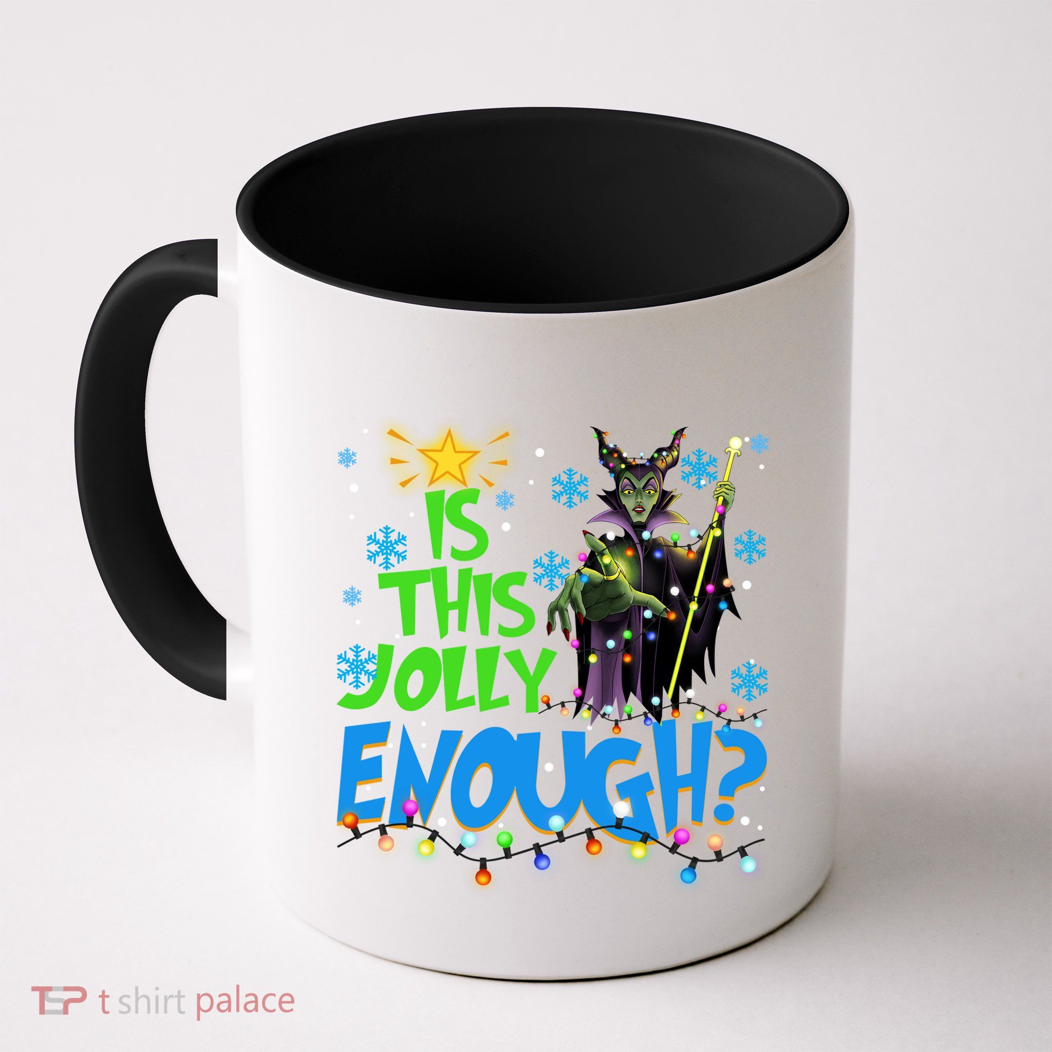 Is This Jolly Enough Maleficent Christmas Lights Villains Christmas Mug
