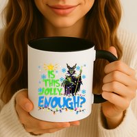 Is This Jolly Enough Maleficent Christmas Lights Villains Christmas Mug
