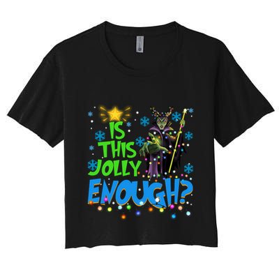 Is This Jolly Enough Maleficent Christmas Lights Villains Christmas Crop Top